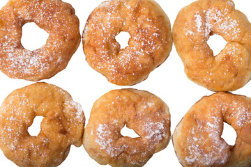 sugary donut isolated on a white background
