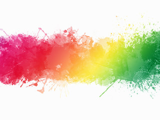Multi-Color Paint Splatter Border/Background