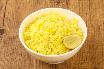 Yellow rice with lime