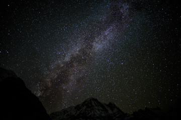 The Milky way on the night with gain and soft focus