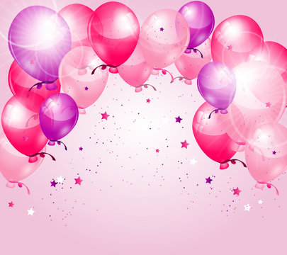 Pink purple birthday background