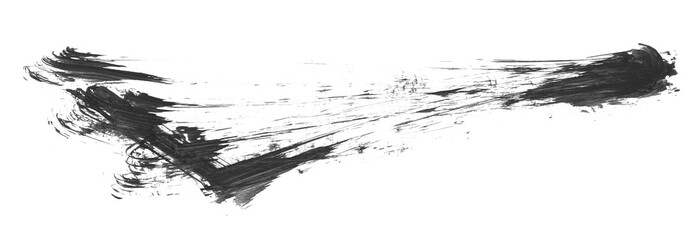 Brush stroke and texture. Smear brush on a white background.