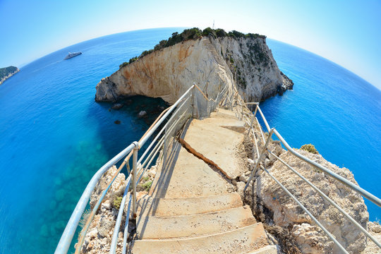 Fototapeta Broken stairs, Porto Katsiki