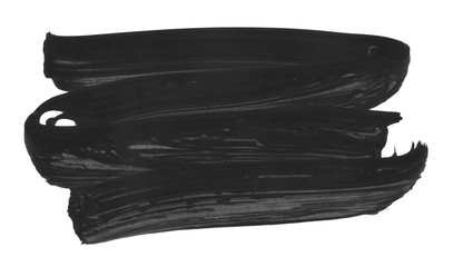 Brush stroke and texture. Smear brush on a white background.