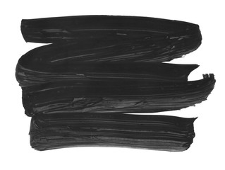 Brush stroke and texture. Smear brush on a white background.