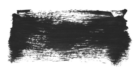Fototapeta premium Brush stroke and texture. Smear brush on a white background.
