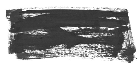 Fototapeta premium Brush stroke and texture. Smear brush on a white background.