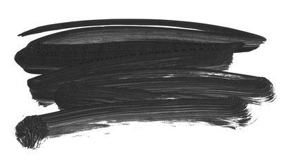 Brush stroke and texture. Smear brush on a white background.