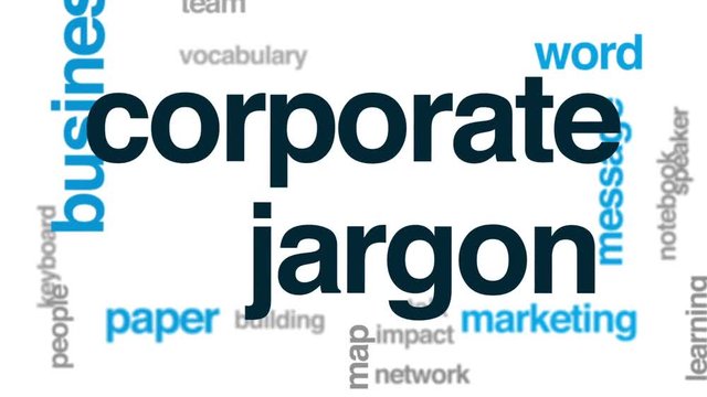 Corporate Jargon Animated Word Cloud, Text Design Animation.