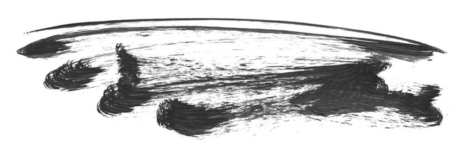 Brush stroke and texture. Smear brush on a white background.