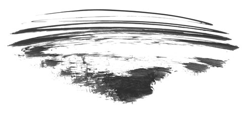 Brush stroke and texture. Smear brush on a white background.