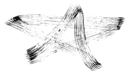 Brush stroke and texture. Smear brush on a white background.