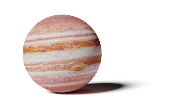 planet Jupiter isolated on white background