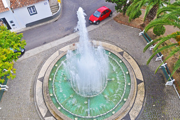 Naklejka premium The fountain on the island of san Miguel in the Azores