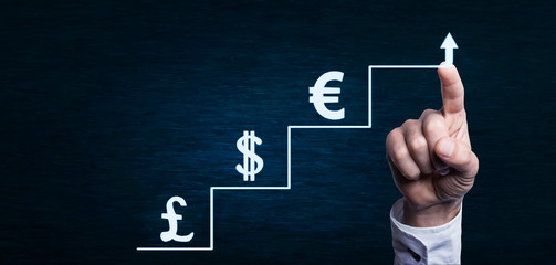 Steps to success and growth of money.