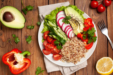 buddha bowl with quinoa and vegetables
