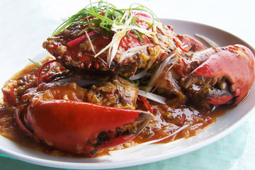 Fried Crab with Indonesian Sauce