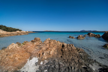 italy sardinia landscape prince bay in summer