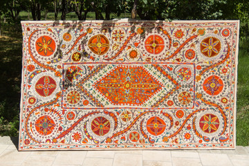 Uzbek carpet in Bukhara