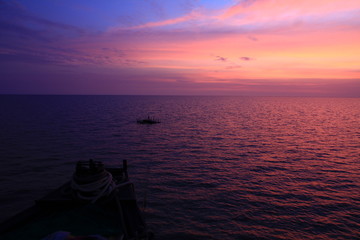 Sunset over Tonle Sap, Cambodia