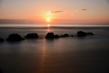 Beautiful sunrise at the sea