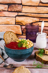 Velvet beet soup