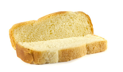 Two white bread slices