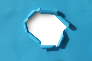 Piece of torn paper, space for copy