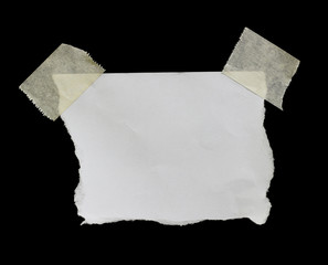 Piece of torn paper, space for copy