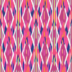 Ikat Seamless Pattern Design for Fabric