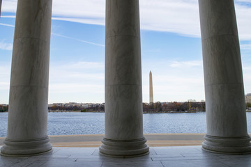 View of the Washington Monument from Jefferson's Memorial