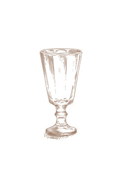 Empty small glass for spirits