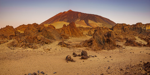 Dawn on the volcano Teide, Tenerife