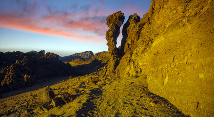 Dawn on the volcano Teide, Tenerife