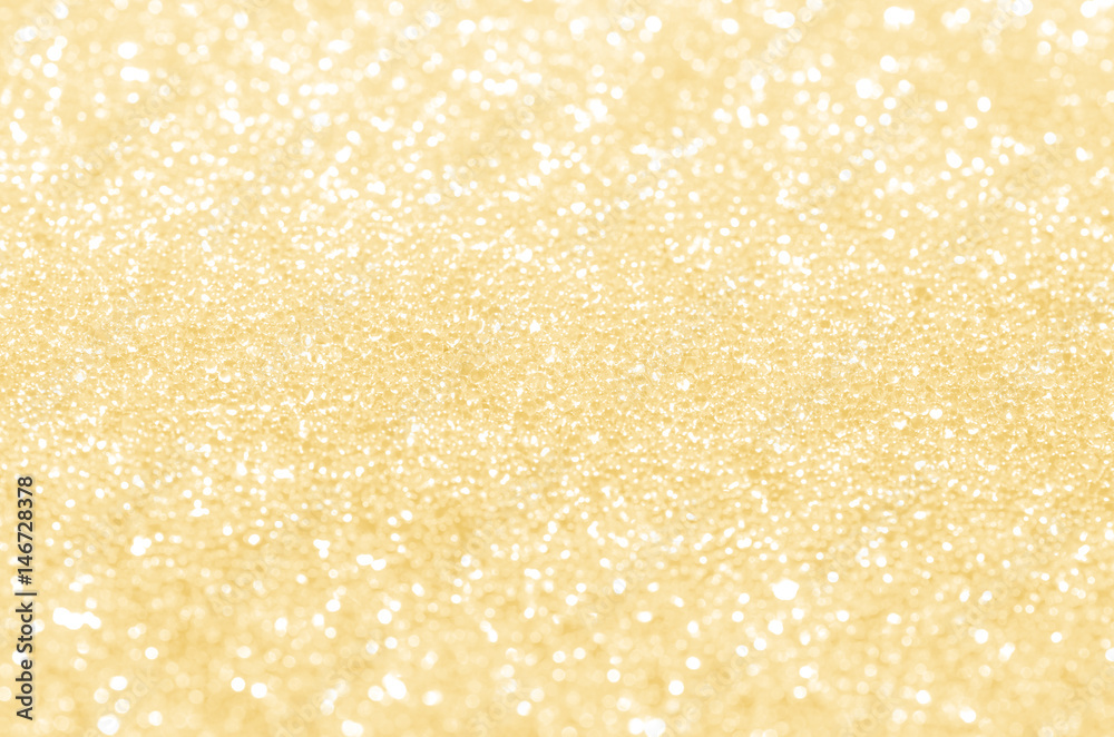 Wall mural gold abstract background with bokeh.