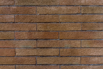 closed up of grunge red brick wall texture as background