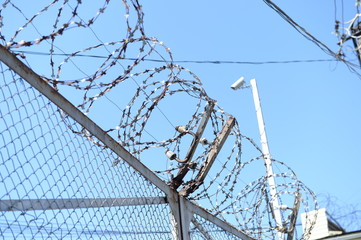 Prison. Typical landscape of the prison. Russian Penal System.
 