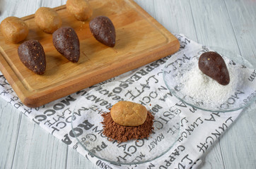 cooking process of potato cake and ingredients. recipe of cakes