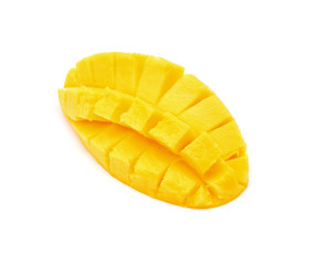 ripe mango isolated on white background