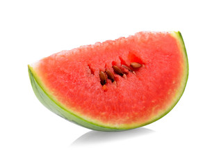 Slice of watermelon isolated on white background