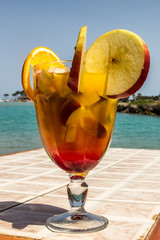 Tropical cocktail at the beach