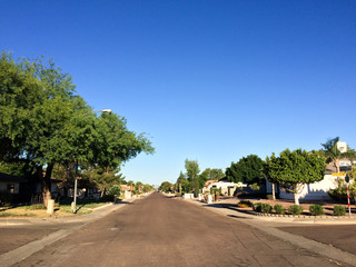 Pedestrian-free West Monte Cristo and North 37th Avenue intersection  in residential area on Phoenix, AZ