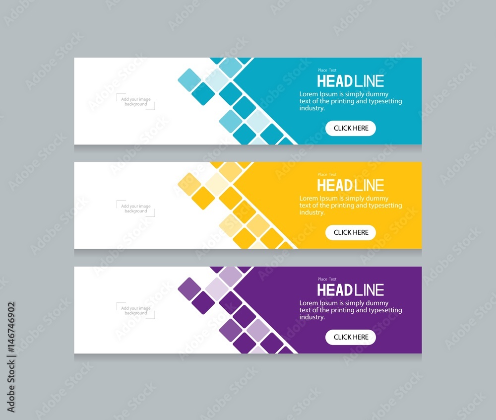 Aufkleber abstract web banner design template