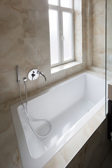 Modern luxury hotel bathroom interior