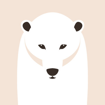 polar bear vector illustration style Flat