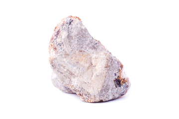 macro mineral stone hedenbergite on a white background