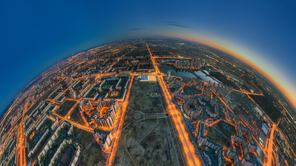 Detailed planet Earth at night with embossed. Planet earth at night in the lights.