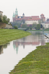 Fototapeta premium Poland, Krakow, Flooded River Bank