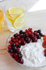 Healthy Breakfast of cottage