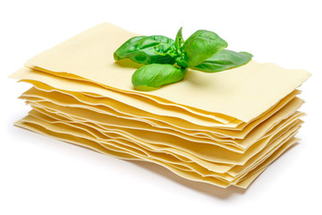 dried uncooked lasagna pasta sheets